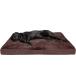 Furhaven XXL Memory Foam Dog Bed Terry &amp; Suede Mattress w/ Removable Washable Cover - Espresso Jumbo Plus (XX-Large) parallel imported goods 