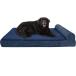 Furhaven XXL Memory Foam Dog Bed Fleece &amp; Corduroy Chaise w/ Removable Washable Cover - Navy Jumbo Plus (XX-Large) parallel imported goods 