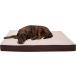 Furhaven XXL Orthopedic Dog Bed Sherpa &amp; Suede Deluxe Mattress w/ Removable Washable Cover - Espresso Jumbo Plus (XX-Large) parallel imported goods 