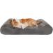 Furhaven XXL Cooling Gel Foam Dog Bed Minky Plush &amp; Velvet Luxe Lounger w/ Removable Washable Cover - Gray Jumbo Plus (XX-Large) parallel imported goods 