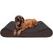 Furhaven XXL Cooling Gel Foam Dog Bed Ultra Plush Faux Fur &amp; Suede Luxe Lounger w/ Removable Washable Cover - Chocolate Jumbo Plus (XX-Large)