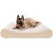 Furhaven XXL Memory Foam Dog Bed Ultra Plush Faux Fur &amp; Suede Luxe Lounger w/ Removable Washable Cover - Cream Jumbo Plus (XX-Large) parallel imported goods 