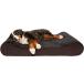 Furhaven Giant Cooling Gel Foam Dog Bed Ultra Plush Faux Fur &amp; Suede Luxe Lounger w/ Removable Washable Cover - Chocolate Giant (XXX-Large)