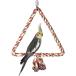 [ параллель импортные товары ] Wontee Bird Triangle Rope Swing Colorful Perch Chewing Toy for Parr