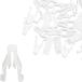 [ параллель импортные товары ] X AUTOHAUX 30pcs White Plastic Nylon Switch Bezel Clip 90467-10203