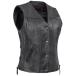 ���¹�͢���ʡ� Daniel Smart Black Women Motorcycle Leather Vest Premium Cowhide