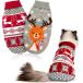 [ параллель импортные товары ] HYLYUN Cat Christmas Sweater 2 Packs - Puppy Christmas Sweater Pet