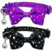 [ параллель импортные товары ] 2 Pack Cat Collar with Bow Tie and Bell Kitty Kitten Starshine Col