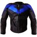 LP-FACON Motorcycle Jacket Men - Black & Blue Protective Motorcycle Leather