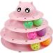 UPSKY Cat Toy Roller 3-Level Turntable Cat Toy Balls with Six Colorful Ball
