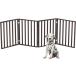 PETMAKER Pet Gate   Dog Gate for Doorways  Stairs or House   Freestanding  Folding  Accordion Style  Wooden Indoor Dog Fence (4 Panel  Brown)