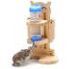 VCZONE Bunny Water Bottle with Natural Wooden Stand Small Animals Water Bot