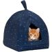 [ параллель импортные товары ] Furhaven Small Cat Bed Polycanvas Print D cor Foldable Pet Tent Wa