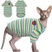 [ параллель импортные товары ] Bonaweite Sphynx Hairless Cats Shirt Cornish Rex Kitten Rainbow St