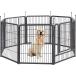 TMEE Dog Playpens 8/16 Panels Dog Pen Outdoor Indoor Dog Fence Exercise Pen 32 inch Height Pet Play Yard Gate with Doors for Large/Medium/Small Dog