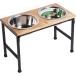 [ параллель импортные товары ] Brave Bark Wood &amp; Metal Feeder - Premium Mango Wood Feeder with Met