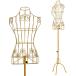 [ параллель импортные товары ] Female Gold Metal Steel Wire Mannequin Dress Form for Sewing Displa