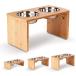 [ параллель импортные товары ] Elevated Dog Bowls Bamboo Raised Dog Bowl for Large Dogs &amp; Medium