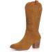���¹�͢���ʡ� SHIBEVER Cowboy Boots for Women Embroidered Western Cowgirl Mid Cal