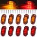 [ параллель импортные товары ] Tnisesm 10Pcs Amber+Red 2.5 Inch Waterproof Trailer Marker Lights