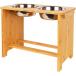 [ параллель импортные товары ] HTB Elevated Dog Bowls Raised Dog Bowl Stand with 2 Stainless Steel