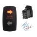 Amber Led Turn Signal Rocker Switch 7 PIN ON-Off-ON DPDT Toggle Switc ¹͢