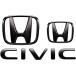 HONDA Honda оригинальный черный эмблема 08F20-T43-000 | CIVIC Civic FL1 honda оригинальный Honda оригинальный эмблема Logo машина замена детали детали отметка ..