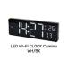 SLOWERs low wa-LED WiFi CLOCK Camino WHITE/BLACK SLW428 | настольный часы класть .. двоякое применение часы LED отображать сигнализация дизайн часы класть часы настенные часы WiFi