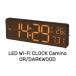 SLOWERs low wa-LED WiFi CLOCK Camino ORANGE/DARKWOOD SLW430 | настольный часы класть .. двоякое применение часы LED отображать сигнализация дизайн часы класть часы настенные часы WiFi