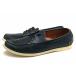 Thom Browne Tom Brown deck shoes WINGTIP DECK SHOE IN NAVY CALF 2013SS телячья кожа Wing chip туфли без застежки 