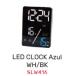 TRI LED THERMO ALERT CLOCK Azul SLW416 | электро-магнитные часы настольный часы часы LED отображать цифровой датчик времени сигнализация календарь дизайн часы 