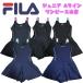 FILA filler A line One-piece swimsuit swimwear culotte type school swimsuit black navy Junior swimming 03