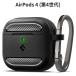 AirPods4(��4����)Spigen�P�[�XTPU��d�\���ϏՌ����C�����X�[�d�J���r�i�t���y�ʃ}�b�g�u���b�N