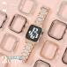  Apple watch case protection bumper cover metal line zirconia sombreness color 40 41 44 45 mm se 6/5/4/7/8/9 SE correspondence stylish pretty Kirakira 