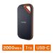 SSD 1TB SanDisk Extreme PRO портативный SSD SanDisk высокая скорость ../ записывание скорость 2000MB/s долговечность IP65 водонепроницаемый пыленепроницаемый USB3.2 Gen2 SDSSDE81-1T00-G25 экспресс доставка на дом 