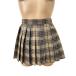 [ сделано в Японии ] school плиссировать в клетку юбка ( бежевый × чёрный × легкий чай × белый )*W60~85/ длина 30cm/ длина 40cm