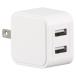 OHM ом электро- машина AudioComm AC зарядное устройство USB-A +USB-A максимальная мощность 12W 2.4A соответствует MAV-A12W2A-W