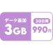 povo2.0 Giga Charge карта данные дополнение 3GB 30 дней 