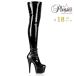Pleaser �v���[�U�[ �j�[�n�C�u�[�c �T�C�n�C�u�[�c ���f�B�[�X �����Y 18cm �q�[�� ���� �� �u���b�N �G�i���� �n�C�q�[�� �傫���T�C�Y �����O�u�[�c ���[