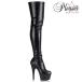 Pleaser �v���[�U�[ �j�[�n�C�u�[�c �T�C�n�C�u�[�c ���f�B�[�X �����Y 18cm �q�[�� ���� �� �u���b�N ����� �n�C�q�[�� �傫���T�C�Y �����O�u�[�c ���[