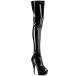 Pleaser �v���[�U�[ �j�[�n�C �T�C�n�C �u�[�c 15cm �q�[�� �u�[�c�T���_�� �� �u���b�N �G�i���� �����O �I�[�v���g�D �t�F�e�B�b�V�� �傫���T�C�Y �C ���