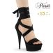 Pleaser �v���[�U�[ �T���_�� ���� 15cm �q�[�� �� �u���b�N �X�G�[�h ���{�� ���[�X�A�b�v �X�g���b�v �n�C�q�[�� �s���q�[�� �L���o �q�[�� �傫���T�C�Y ���