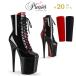 Pleaser �v���[�U�[ 20cm �q�[�� �V���[�g�u�[�c ���� �� �u���b�N �G�i���� �҂ݏグ �������T�C�Y �傫���T�C�Y �s���q�[�� �n�C�q�[�� ���[ ���