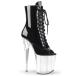 Pleaser �v���[�U�[ 20cm �q�[�� �V���[�g�u�[�c ���� �� �u���b�N �G�i���� �N���A ���[�X�A�b�v �傫���T�C�Y �s���q�[�� �n�C�q�[�� �I�[�v���g�D ���