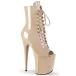 Pleaser �v���[�U�[ 20cm �q�[�� �V���[�g�u�[�c ���� �k�[�h�F �x�[�W�� �G�i���� �҂ݏグ ���[�X�A�b�v �W�b�p�[ �傫���T�C�Y �n�C�q�[�� �I�[�v���g�D ���