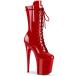 Pleaser �v���[�U�[ �V���[�g�u�[�c ���� 20cm �q�[�� �u�[�e�B �� ���b�h �G�i���� �u�[�c �T�C�h�W�b�p�[ ������ �n�C�q�[�� ���[�X�A�b�v �傫���T�C�Y ���
