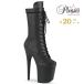 Pleaser �v���[�U�[ �V���[�g�u�[�c ���� 20cm �q�[�� �u�[�e�B �}�b�g �� �u���b�N �t�F�C�N���U�[ ���� �n�C�q�[�� ���[�X�A�b�v �傫���T�C�Y ���[ ���