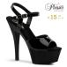 Pleaser �v���[�U�[ ���� �T���_�� ���f�B�[�X �����Y 15 cm �q�[�� �I�[�v���g�D �s���q�[�� �� �u���b�N �G�i���� �A���N���X�g���b�v �傫���T�C�Y ���[ ���