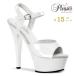 Pleaser �v���[�U�[ ���� �T���_�� ���f�B�[�X �����Y 15 cm �q�[�� �� �z���C�g �G�i���� �A���N���X�g���b�v �I�[�v���g�D �s���q�[�� �傫���T�C�Y ���[ ���