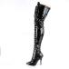 Pleaser �v���[�U�[ �n�C�q�[�� �j�[�n�C�u�[�c �傫���T�C�Y �������T�C�Y �� �u���b�N �G�i���� 13cm �q�[�� ���f�B�[�X �����Y �҂ݏグ �W�b�p�[ ���[ ��� �֘A�摜2